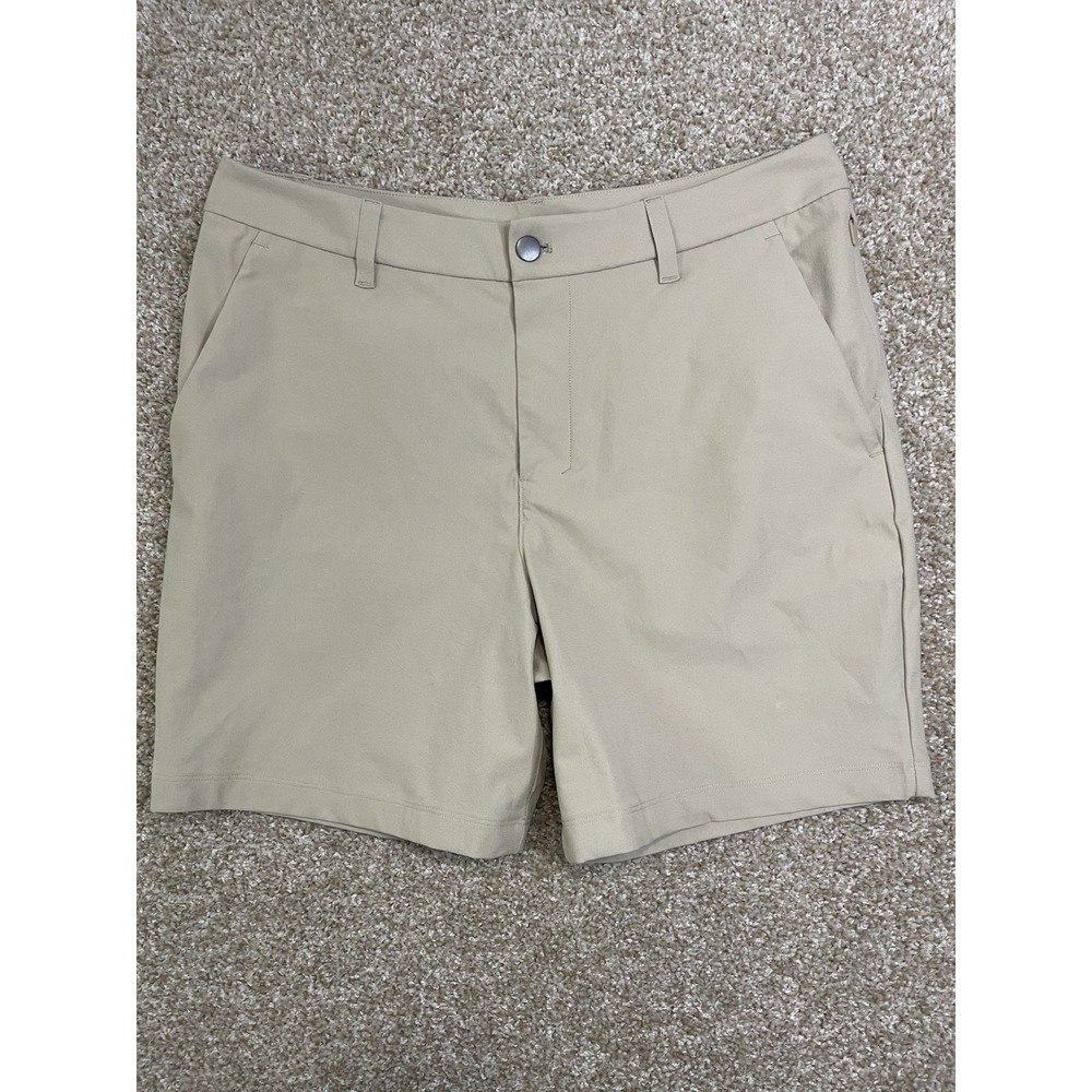 Lululemon Commission Relaxed Fit Khaki Chino Shorts Inseam Men's Size 32